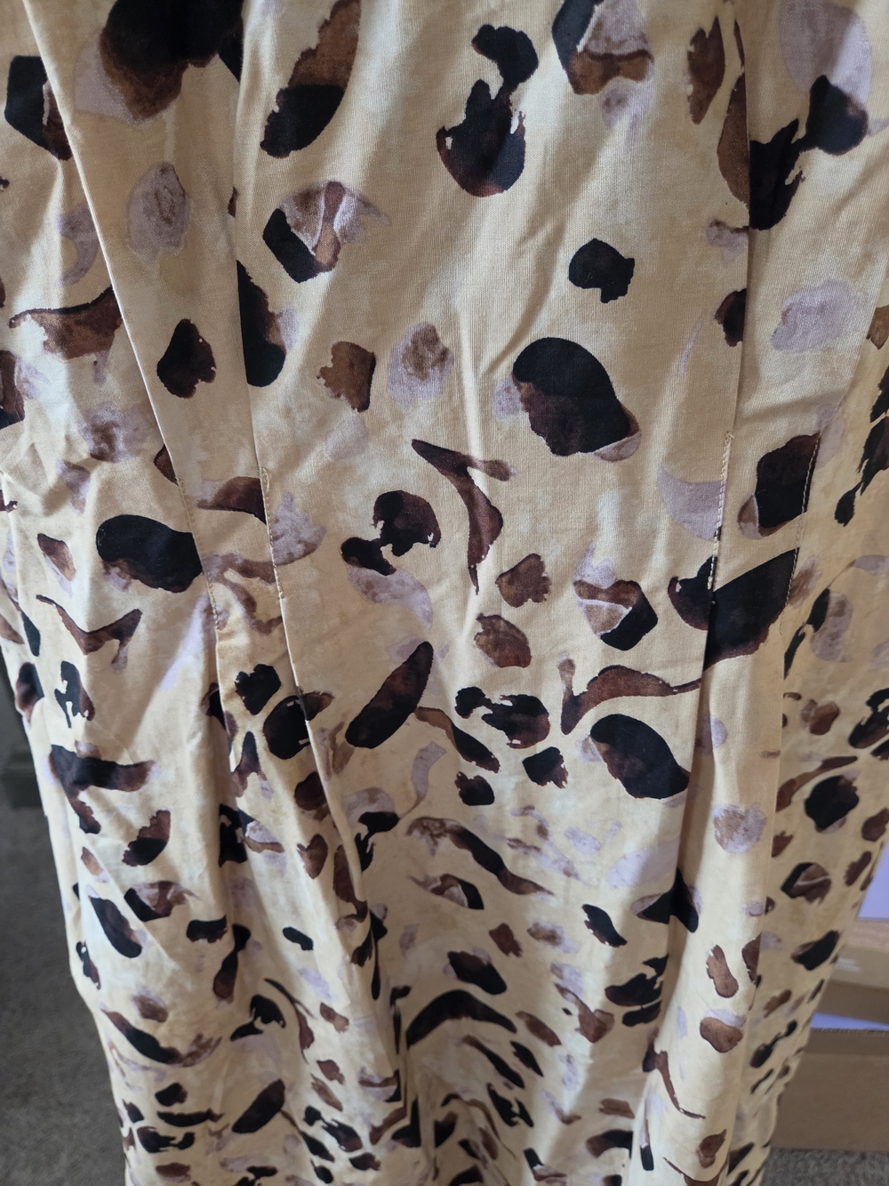 NWT Donna Ricco Beige and Black Leopard Midi Shirt Dress - Picture 7 of 7